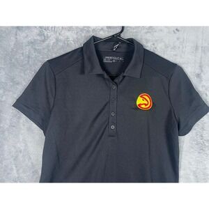 NWT Nike Golf Atlanta Hawks Basketball Dri-FIT Polo Shirt Womens Medium Black